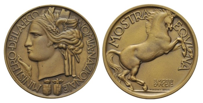 Award medal of the Ministry of National Economy opus Morbiducci. Bronze 24.82 mm