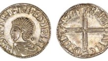 Hiberno-Norse Phase 1, Class B – Silver Penny Long Cross Type. Sihtric king of Dublin, BYRHTMAER of Winchester (rare CONUNC issue). The Old Currency Exchange, Dublin, Ireland.