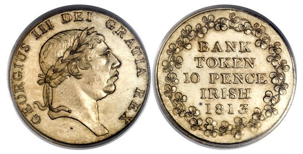 A Bank of Ireland ten pence token, similar to the one Denis Keefe attempted to forge and pass on in Killarney, Co Kerry.