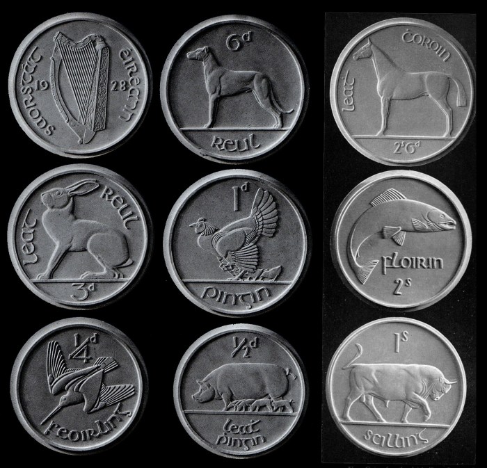 Once he was declared the winner of this competition, Metcalfe's original designs underwent significant design changes - some aesthetic and some for technical 'minting' considerations.