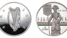 2018 Centenary of Women’s Suffrage €15 silver proof.