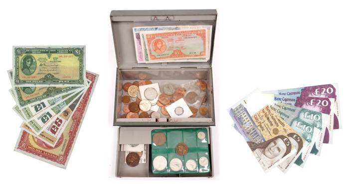 There is over €347.4 million worth of old Irish banknotes and coins missing!
