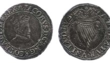 James I, 1st Irish Coinage (1603-1604), 1st Bust (squared beard), Sixpence, 2.26g, mintmark Bell (DF. 260, S. 6513)