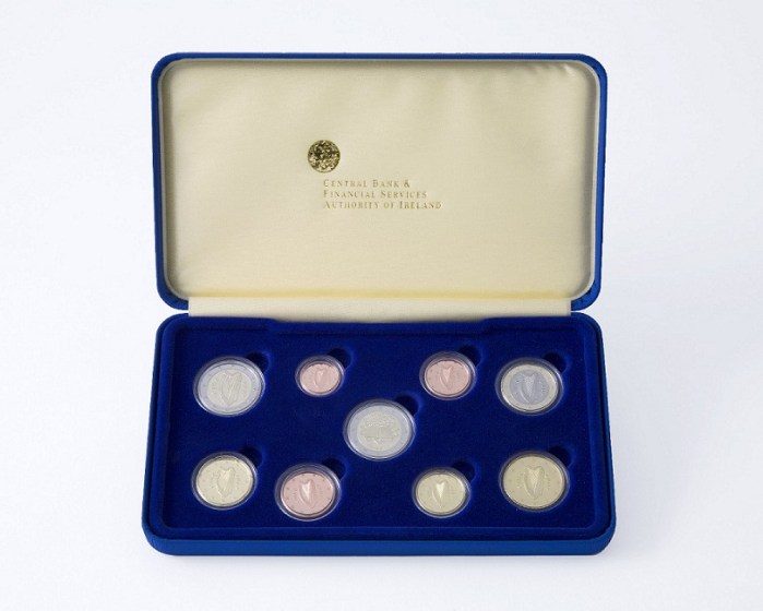 Ireland 2007 Proof Euro Coin – Set of nine coins, incl. 2007 Treaty of Rome €2 commemorative