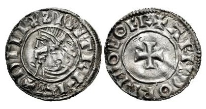 Hiberno-Norse. Sihtric III Olafsson. 995-1036. AR Penny (19mm, 1.11 g, 6h). Phase I coinage, Short Cross type. Eoferwic (York) mint signature; ‘Arnthorr,’ moneyer. Struck circa 1010-1016. + ZIIITR F RE+ DΓLI, diademed and draped bust left / + ARNDORR M-O EOFR, short cross pattée. O'S –; SCBI –; D&F 19; SCBC 6118. VF, peck marks. Rare – unlisted ‘moneyer’ for type.