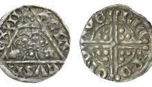 Henry III (1216-1272) Penny class 2a, Small or no shoulders on bust, moneyer Richard of Dublin, 1.32g (S 6240, DF 57) VF