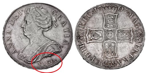 1703 GB Queen Anne (Vigo issue) florin