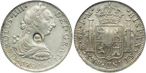 1790 counter-marked Spanish Dollar (Bank of England)