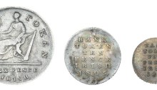 George III Bank of Ireland - 30d, 10d and 5d tokens