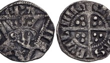 Edward I Silver Farthing (11mm, 0.37 g). Early issue. Dublin mint.